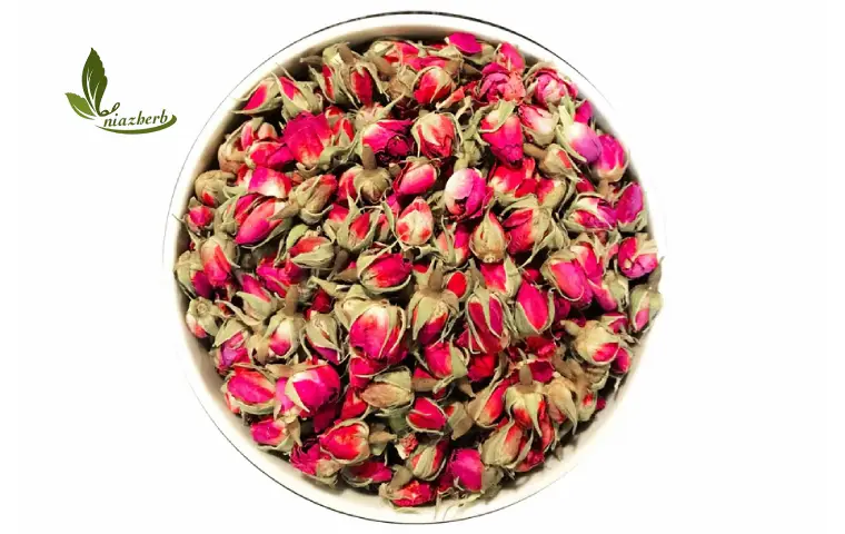 غنچه گل محمدی کرمان خالص با رنگ طبیعی